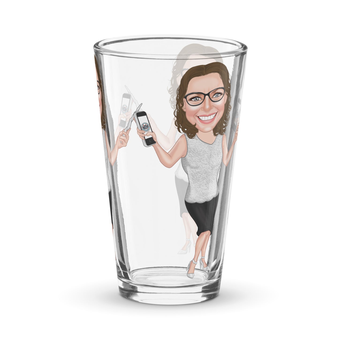 Atlas Scribe shaker pint glass