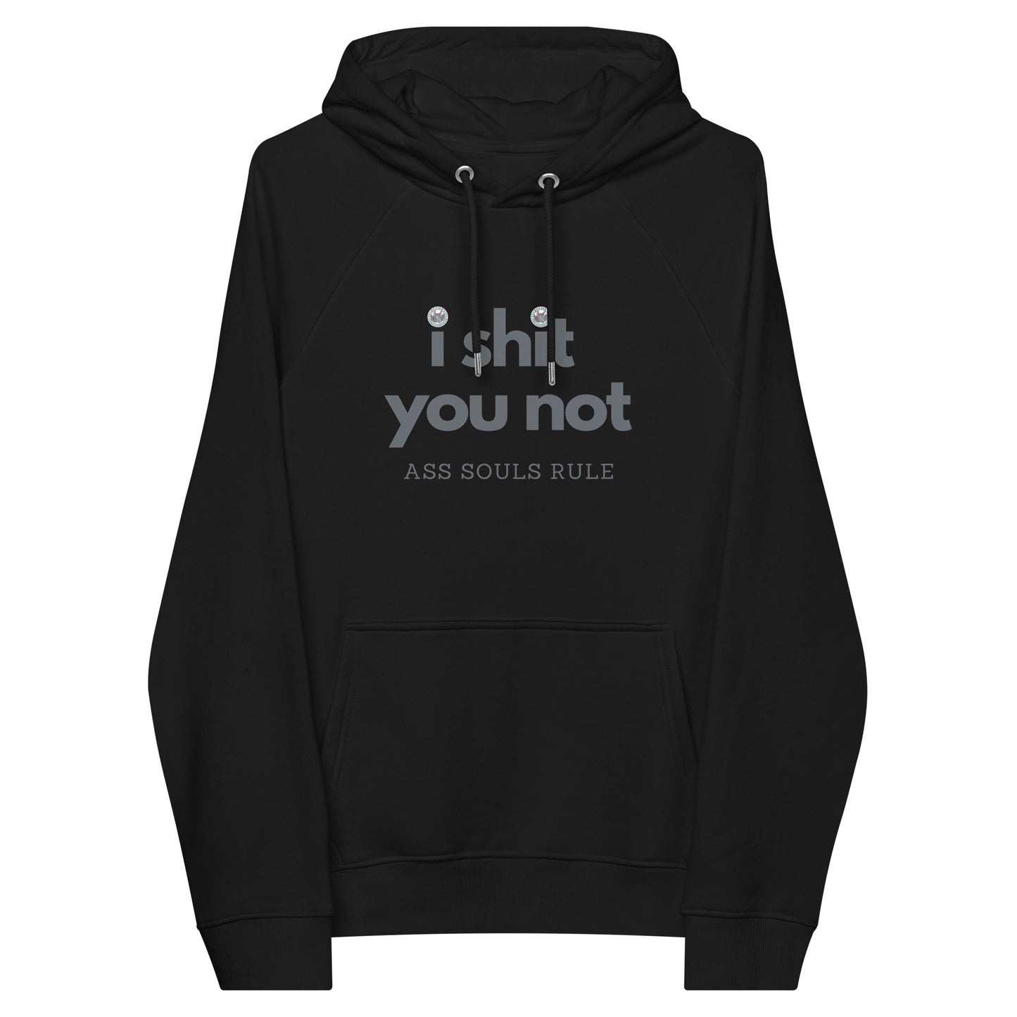 I Shit You Not unisex eco raglan hoodie