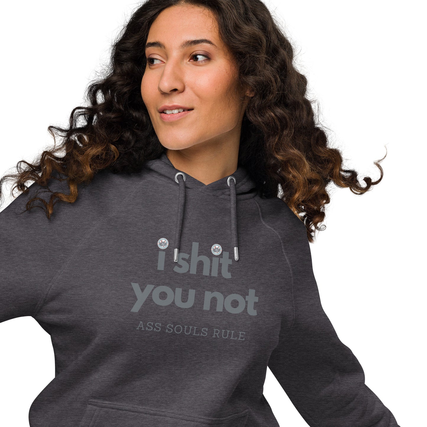I Shit You Not unisex eco raglan hoodie