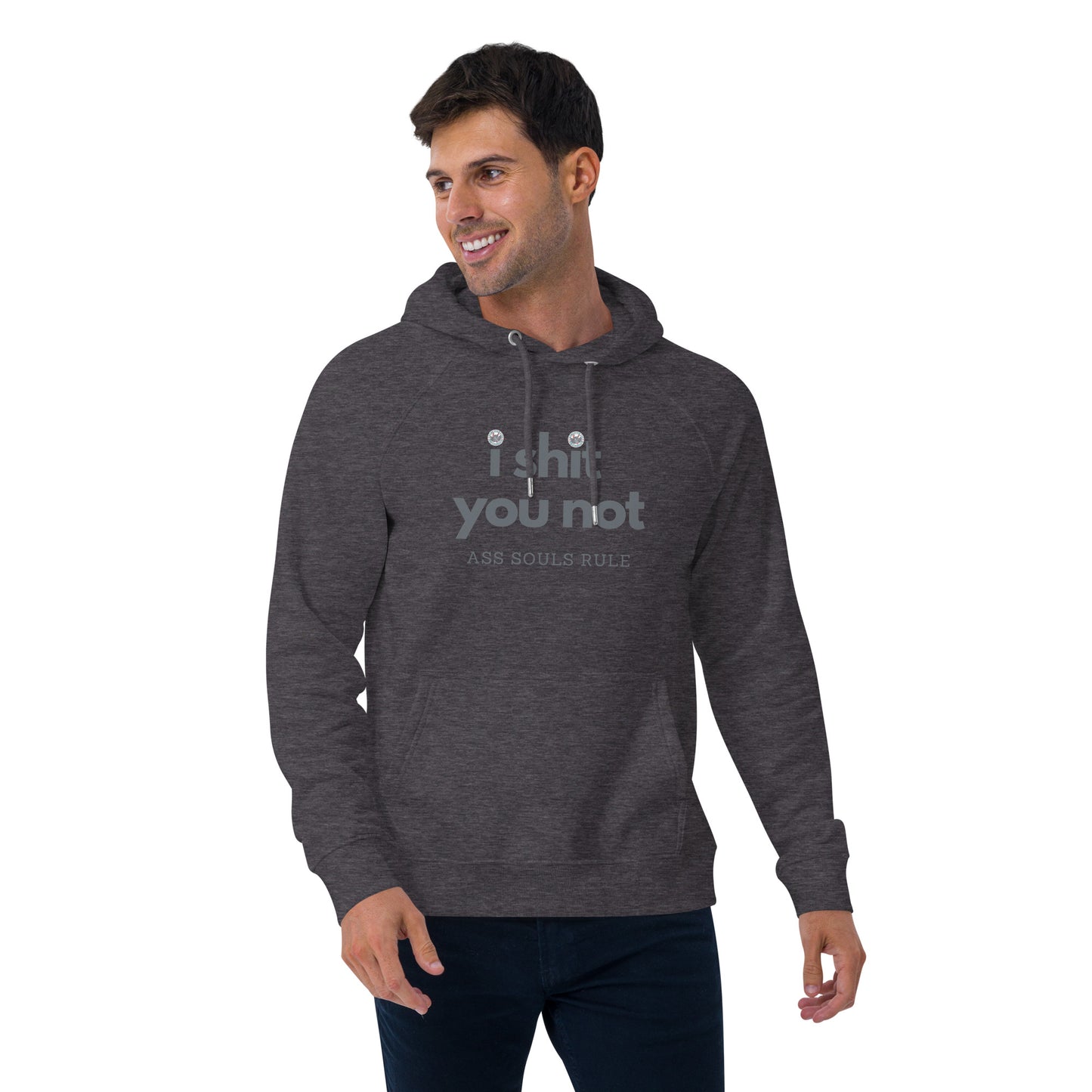 I Shit You Not unisex eco raglan hoodie