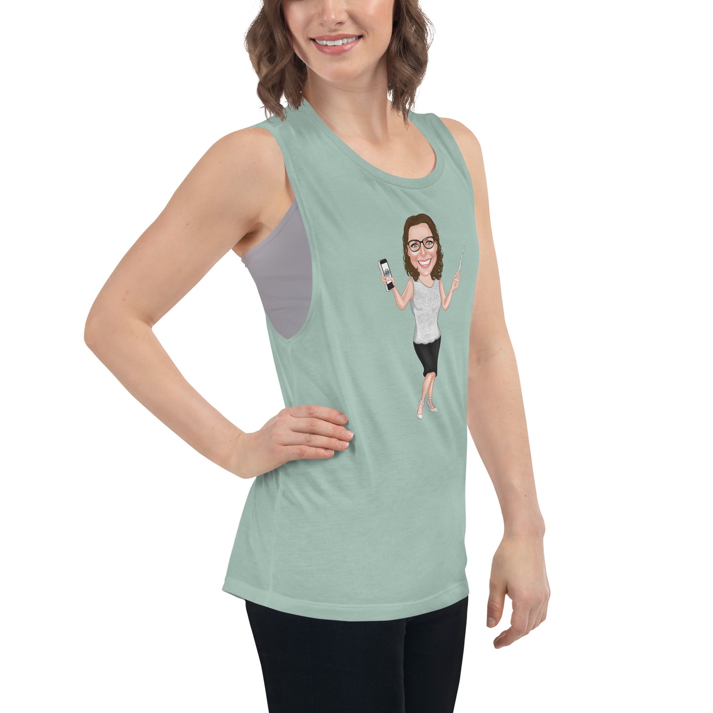 Atlas Scribe ladies’ muscle tank